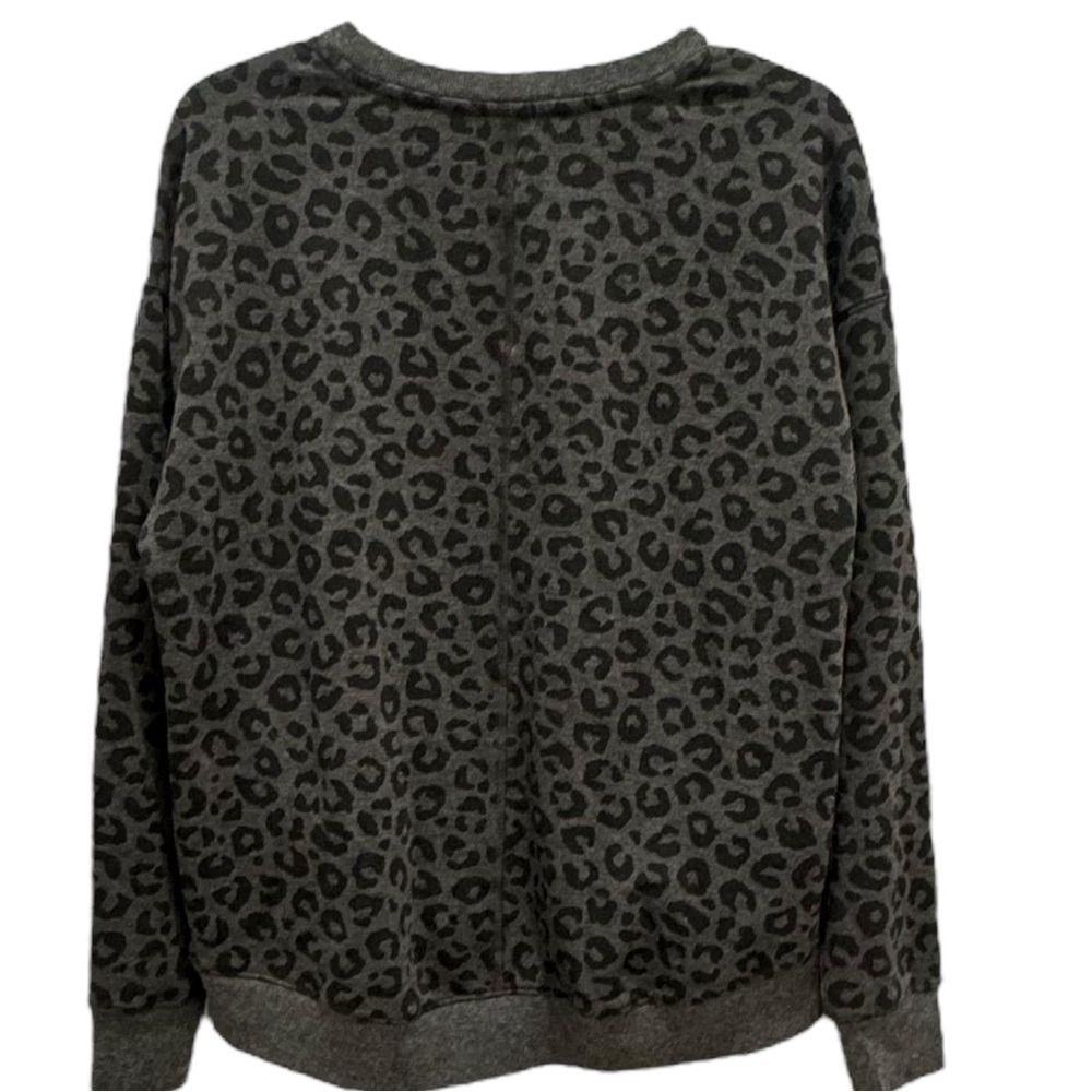 Lildy Size S-M (4-10) Black/Gray Animal Print Fleece Sweatshirt - Picture 4 of 9